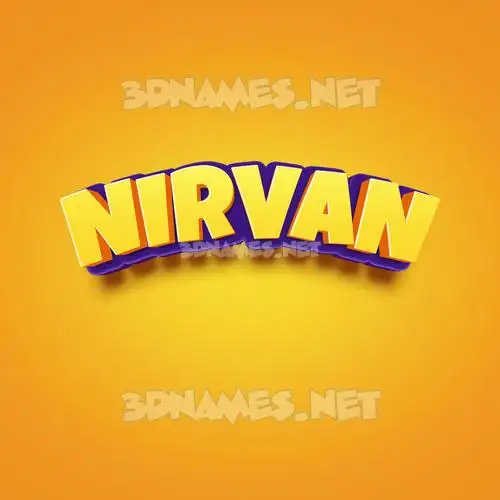 nirvan in Orange Toon style - 3D name wallpaper nirvan in Orange Toon style - 3D name wallpaper