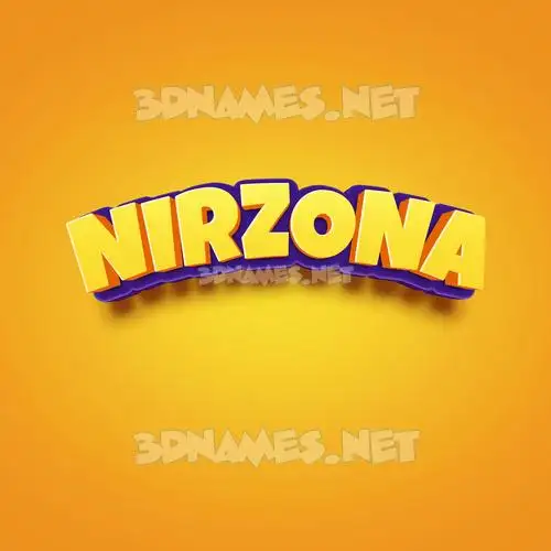 nirzona in Orange Toon style - 3D name wallpaper nirzona in Orange Toon style - 3D name wallpaper