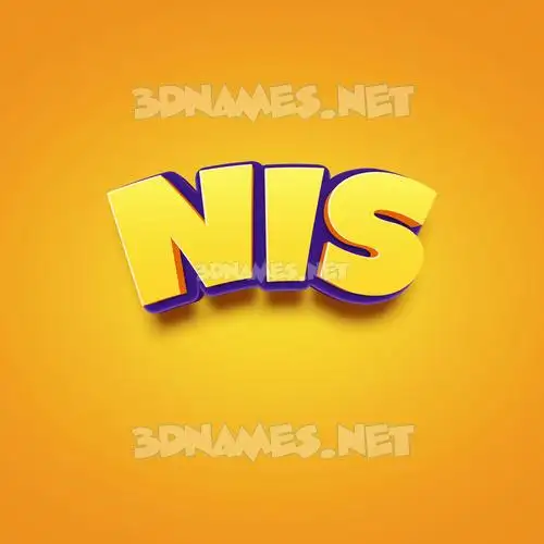 nis in Orange Toon style - 3D name wallpaper nis in Orange Toon style - 3D name wallpaper