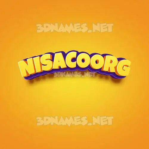 nisacoorg in Orange Toon style - 3D name wallpaper nisacoorg in Orange Toon style - 3D name wallpaper