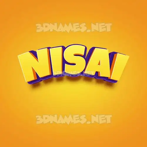 nisai in Orange Toon style - 3D name wallpaper nisai in Orange Toon style - 3D name wallpaper