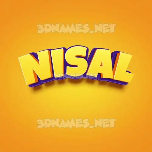 nisal in Orange Toon style - 3D name wallpaper nisal in Orange Toon style - 3D name wallpaper