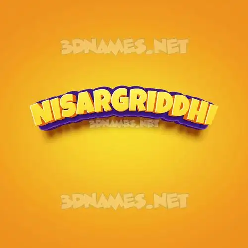 nisargriddhi in Orange Toon style - 3D name wallpaper nisargriddhi in Orange Toon style - 3D name wallpaper