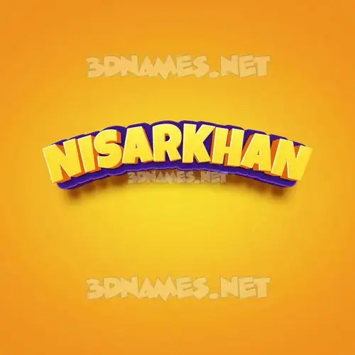 nisarkhan in Orange Toon style - 3D name wallpaper nisarkhan in Orange Toon style - 3D name wallpaper