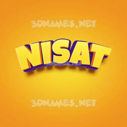 nisat in Orange Toon style - 3D name wallpaper nisat in Orange Toon style - 3D name wallpaper