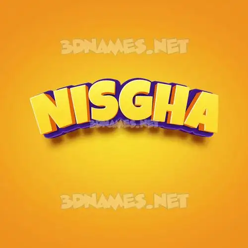 nisgha in Orange Toon style - 3D name wallpaper nisgha in Orange Toon style - 3D name wallpaper
