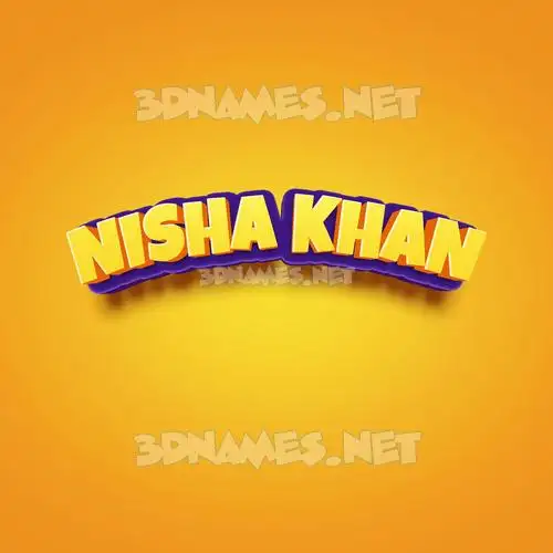 nisha khan in Orange Toon style - 3D name wallpaper nisha khan in Orange Toon style - 3D name wallpaper