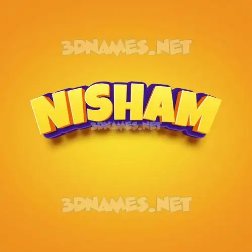 nisham in Orange Toon style - 3D name wallpaper nisham in Orange Toon style - 3D name wallpaper