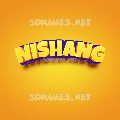 nishang in Orange Toon style - 3D name wallpaper