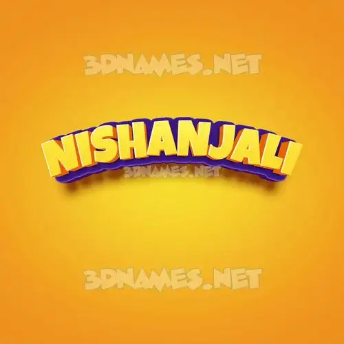nishanjali in Orange Toon style - 3D name wallpaper nishanjali in Orange Toon style - 3D name wallpaper