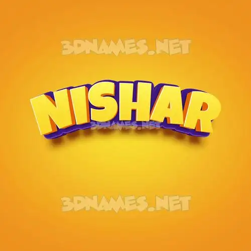 nishar in Orange Toon style - 3D name wallpaper nishar in Orange Toon style - 3D name wallpaper