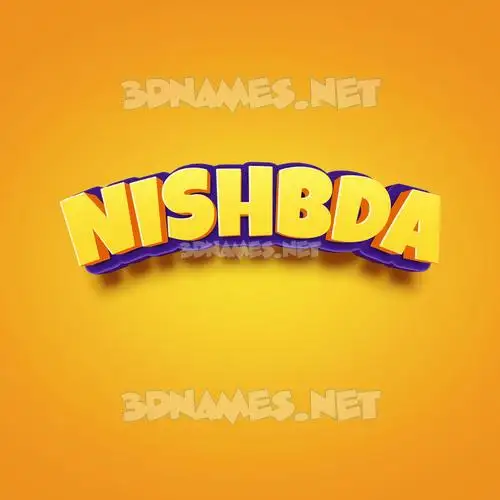 nishbda in Orange Toon style - 3D name wallpaper nishbda in Orange Toon style - 3D name wallpaper