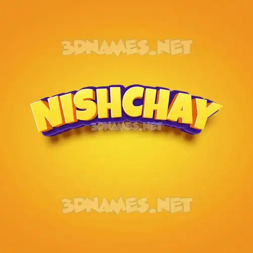 nishchay in Orange Toon style - 3D name wallpaper nishchay in Orange Toon style - 3D name wallpaper