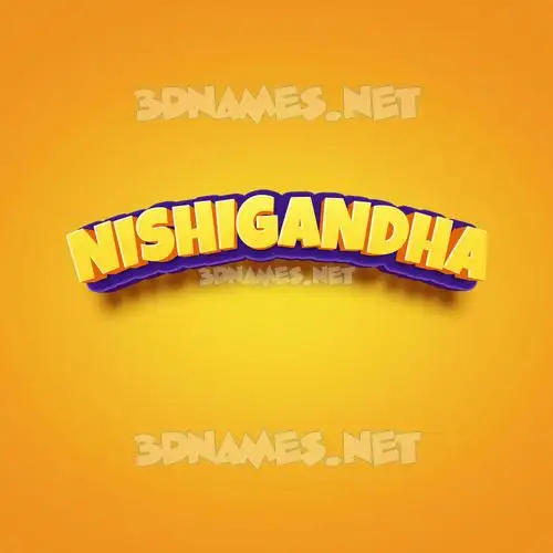 nishigandha in Orange Toon style - 3D name wallpaper