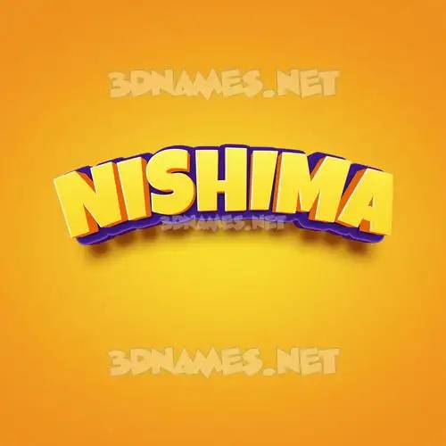 nishima in Orange Toon style - 3D name wallpaper nishima in Orange Toon style - 3D name wallpaper