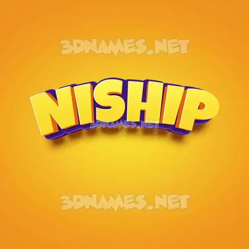 niship in Orange Toon style - 3D name wallpaper niship in Orange Toon style - 3D name wallpaper