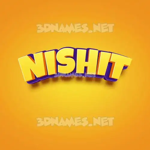 nishit in Orange Toon style - 3D name wallpaper nishit in Orange Toon style - 3D name wallpaper