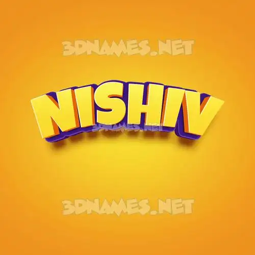 nishiv in Orange Toon style - 3D name wallpaper nishiv in Orange Toon style - 3D name wallpaper