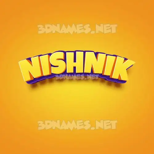 nishnik in Orange Toon style - 3D name wallpaper nishnik in Orange Toon style - 3D name wallpaper