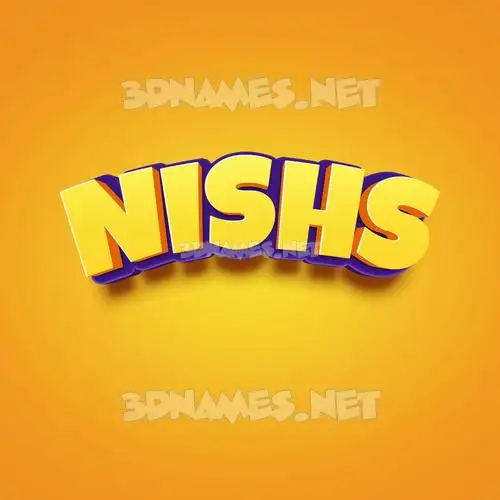 nishs in Orange Toon style - 3D name wallpaper nishs in Orange Toon style - 3D name wallpaper