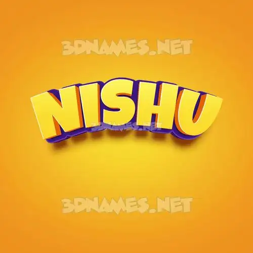 nishu in Orange Toon style - 3D name wallpaper nishu in Orange Toon style - 3D name wallpaper