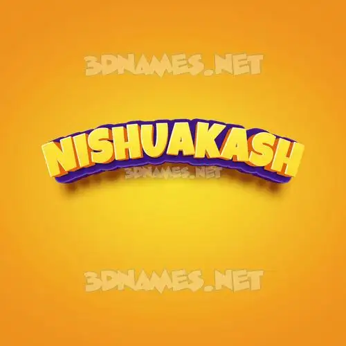 nishuakash in Orange Toon style - 3D name wallpaper nishuakash in Orange Toon style - 3D name wallpaper