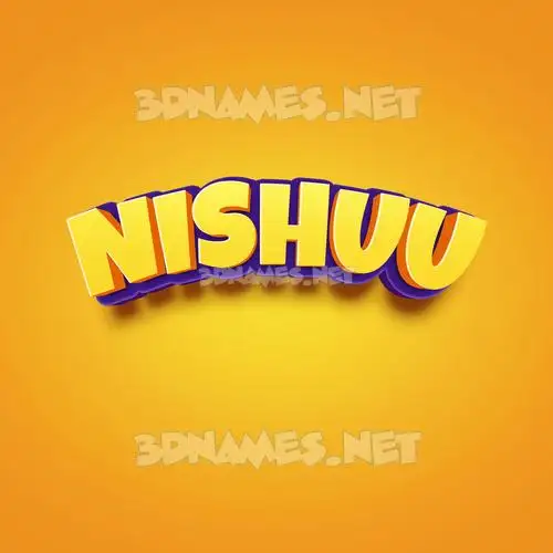 nishuu in Orange Toon style - 3D name wallpaper