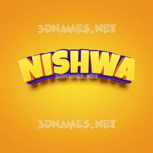 nishwa in Orange Toon style - 3D name wallpaper nishwa in Orange Toon style - 3D name wallpaper