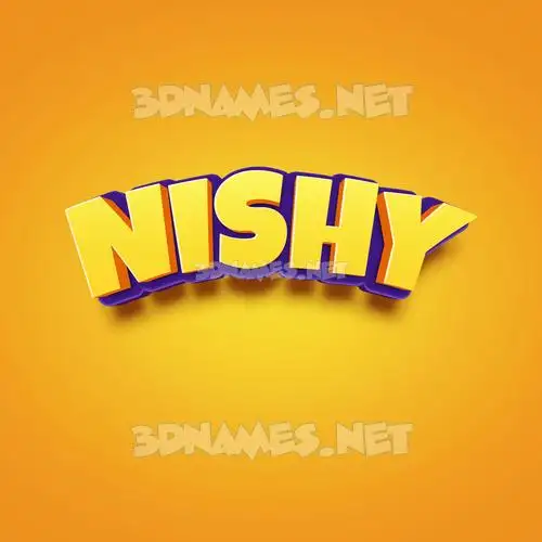 nishy in Orange Toon style - 3D name wallpaper nishy in Orange Toon style - 3D name wallpaper