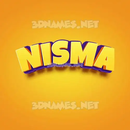 nisma in Orange Toon style - 3D name wallpaper nisma in Orange Toon style - 3D name wallpaper