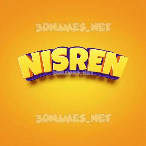 nisren in Orange Toon style - 3D name wallpaper nisren in Orange Toon style - 3D name wallpaper