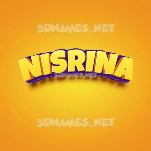 nisrina in Orange Toon style - 3D name wallpaper nisrina in Orange Toon style - 3D name wallpaper