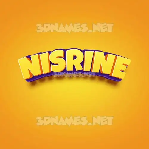 nisrine in Orange Toon style - 3D name wallpaper nisrine in Orange Toon style - 3D name wallpaper