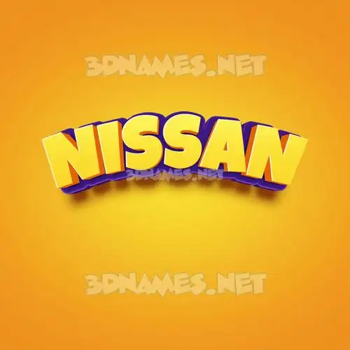 nissan in Orange Toon style - 3D name wallpaper nissan in Orange Toon style - 3D name wallpaper