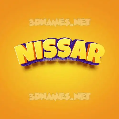 nissar in Orange Toon style - 3D name wallpaper nissar in Orange Toon style - 3D name wallpaper