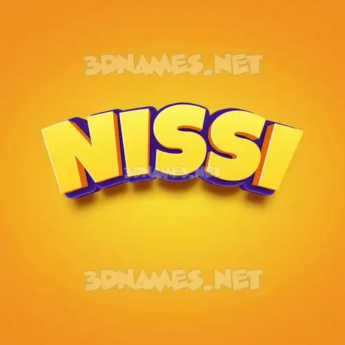nissi in Orange Toon style - 3D name wallpaper