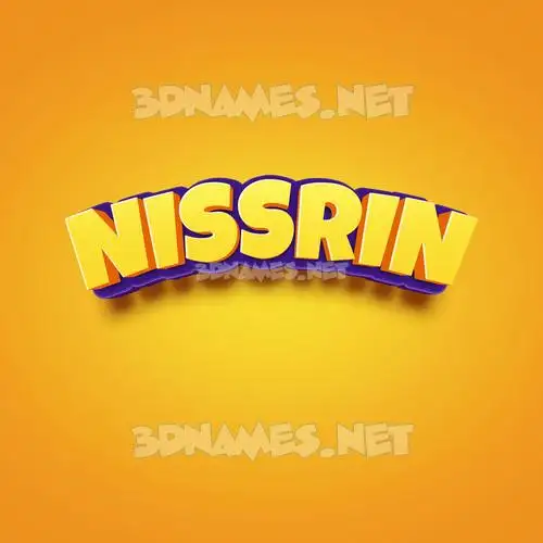nissrin in Orange Toon style - 3D name wallpaper nissrin in Orange Toon style - 3D name wallpaper