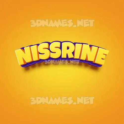 nissrine in Orange Toon style - 3D name wallpaper nissrine in Orange Toon style - 3D name wallpaper