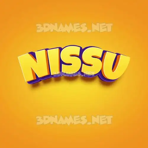 nissu in Orange Toon style - 3D name wallpaper nissu in Orange Toon style - 3D name wallpaper