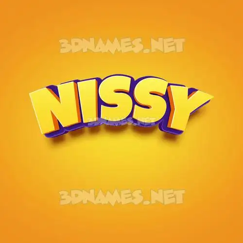nissy in Orange Toon style - 3D name wallpaper nissy in Orange Toon style - 3D name wallpaper