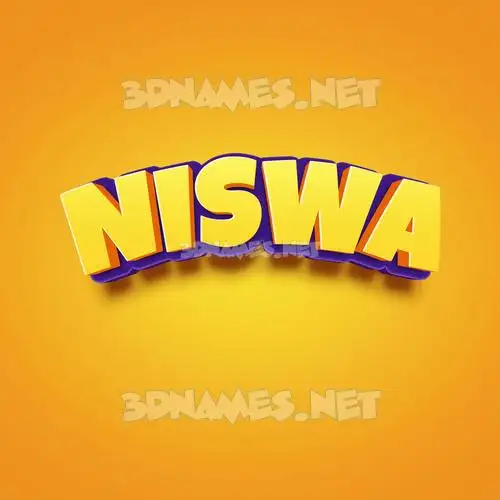 niswa in Orange Toon style - 3D name wallpaper niswa in Orange Toon style - 3D name wallpaper