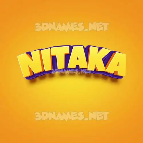 nitaka in Orange Toon style - 3D name wallpaper nitaka in Orange Toon style - 3D name wallpaper