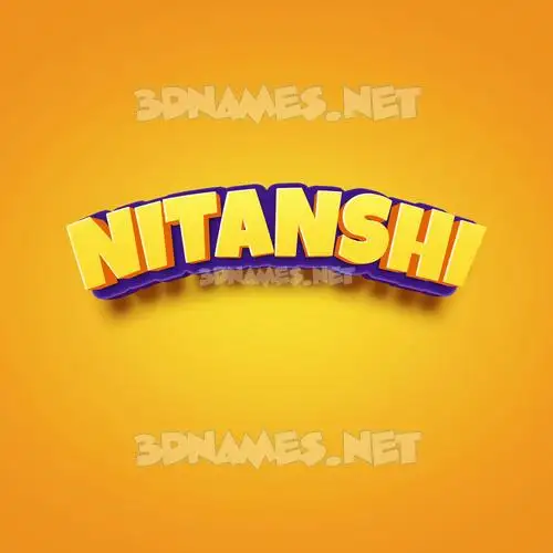 nitanshi in Orange Toon style - 3D name wallpaper nitanshi in Orange Toon style - 3D name wallpaper