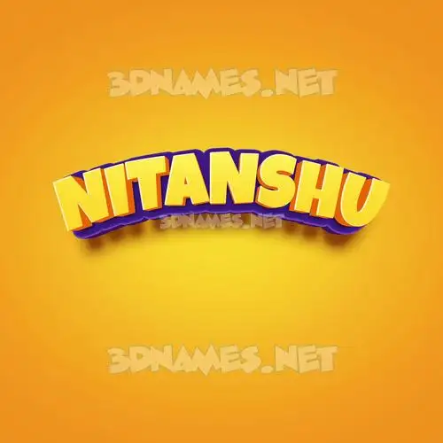 nitanshu in Orange Toon style - 3D name wallpaper nitanshu in Orange Toon style - 3D name wallpaper