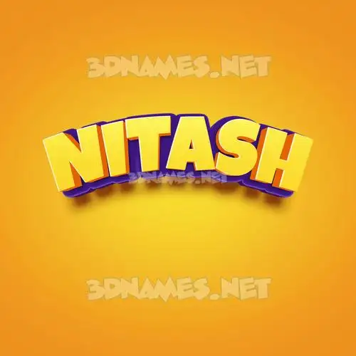 nitash in Orange Toon style - 3D name wallpaper nitash in Orange Toon style - 3D name wallpaper