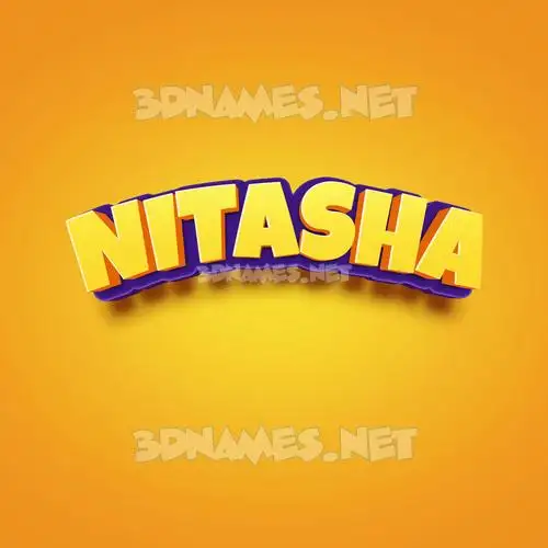 nitasha in Orange Toon style - 3D name wallpaper nitasha in Orange Toon style - 3D name wallpaper