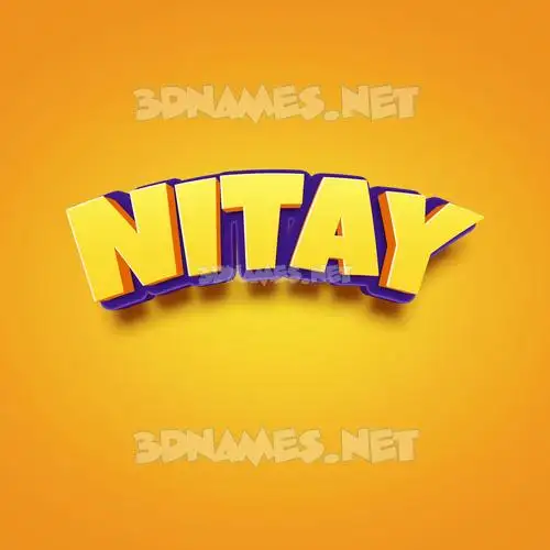 nitay in Orange Toon style - 3D name wallpaper nitay in Orange Toon style - 3D name wallpaper