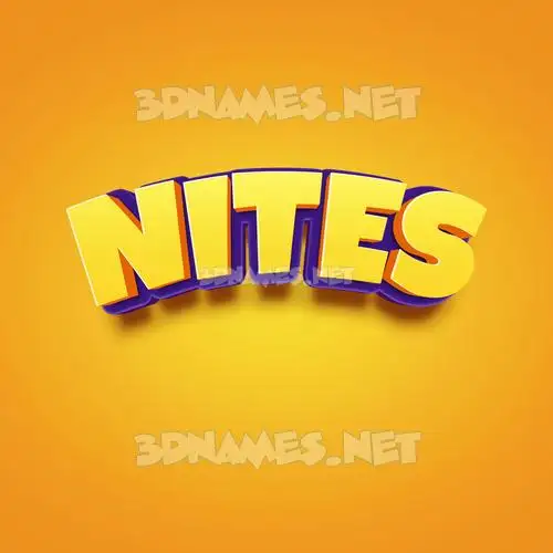 nites in Orange Toon style - 3D name wallpaper
