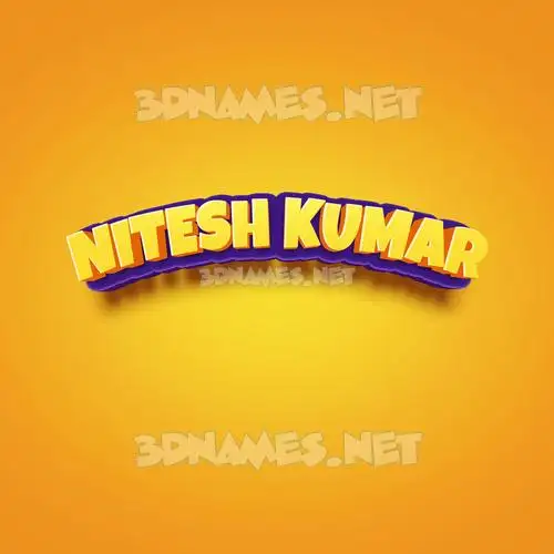 nitesh kumar in Orange Toon style - 3D name wallpaper nitesh kumar in Orange Toon style - 3D name wallpaper