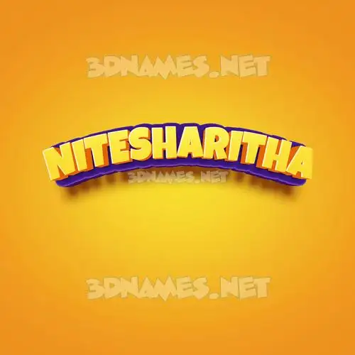 nitesharitha in Orange Toon style - 3D name wallpaper nitesharitha in Orange Toon style - 3D name wallpaper